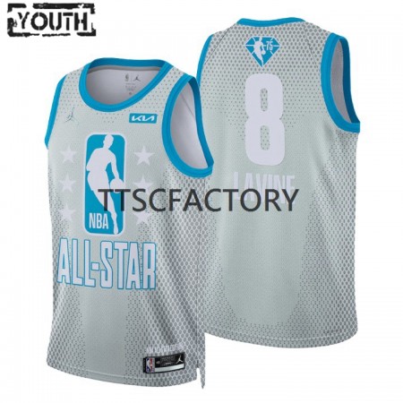 Maillot Basket Chicago Bulls Zach LaVine 8 2022 All-Star Jordan Brand Gray Swingman - Enfant
